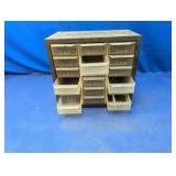 (1) A-M 15-Drawer Plastic Storage Cabinet