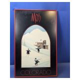 (1) Framed Moss ï¿½Coloradoï¿½ Ski Scene Art Print