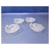 (4) Clear Leaf-Shaped Decorative Dishes