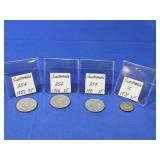 (4) Guatemala Coins ï¿½ 1ï¿½ & 25ï¿½ XF (1978ï¿½1991)