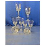 (8) Vintage Cut Glass Stemware Set