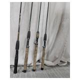 (4) Casting Fishing Rods Lot