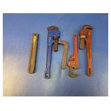 (5) Heavy-Duty Pipe Wrenches Lot