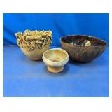 (3) Artistic Handcrafted Studio Pottery