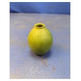 (1) Miniature Green Ceramic Vase
