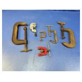 (6) Vintage C-Clamp & Specialty Tool Lot