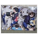 (1) Large Astronaut Crew Working Photo Board