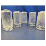 (5) Lamplight Clear Glass Oil Candle Holders