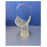 (1) Clear Pressed Glass Basket