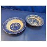 (2) Royal Ironstone Blue Willow Soup Bowls