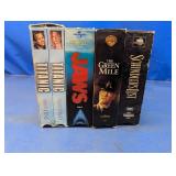 (4) VHS Movie Lot ï¿½ Titanic, Jaws & More