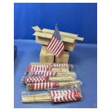 (3) Boxes of Small American Stick Flags