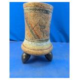 (1) Clay Pot with Tripod Feet