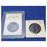 (2) Kennedy Half Dollar & 1918 Australia Penny
