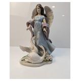 (1) Angel Figurine with Swans