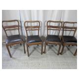 (4)Vintage Ladder-Back Dining Chairs Lot