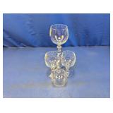 (4) Clear Glass Wine or Water Goblets