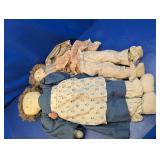 (2) Handmade Cloth Rag Dolls