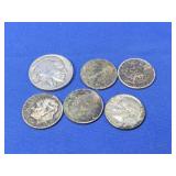 (6) Mixed US Coins