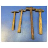 (4) Assorted Ball-Peen & Tack Hammers Lot