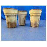 (3) Brown Gradient Ceramic Tumblers