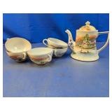(6) Teapot and Teacup Set
