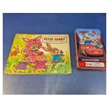(2) Peter Rabbit Pop-Up Book & Disney Cars