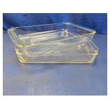 (2) Pyrex Glass Rectangular Baking Dishes Duo
