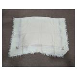 (1) Linen Tablecloth ï¿½ Colorful Border Stitching