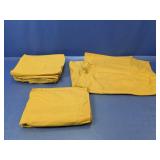 (3) Mustard Yellow Fabric Pieces