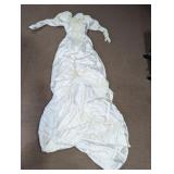 (1) Vintage White Long-Sleeve Bridal Gown