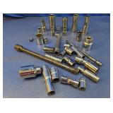 Collection of Sockets, Extensions, & Adapters Lot