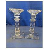 (2) Marquis by Waterford Crystal Candle Holders