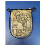 Vintage Relief Plaque in Wrought Iron Frame