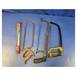 (3) Hacksaws & New 12-inch Blades Set