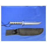 (1) Survival Knife with Compass and Match Kit