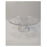 (1) Clear Glass Pedestal Cake Stand