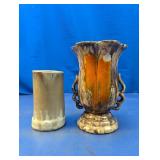 (2) Unique Ceramic Vases - Artistic Glazing