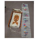 (2) Textile Panels ï¿½ Geometric Bird & Tribal