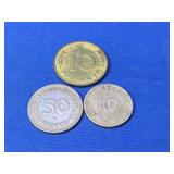 (3) German and Danish Coins