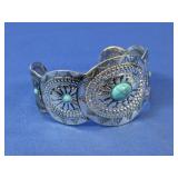 (1) Silver-Tone Cuff Bracelet with Stones