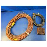 (2) Industrial Extension Cords & Power Box
