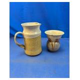 (2) Rustic Studio Pottery Duo