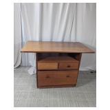 Rustic Wood Side Table or Nightstand w/Drawers