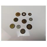 (10) Vintage Transportation Tokens