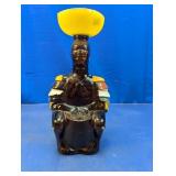 (1) Amber Glass Figural Bottle