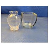 (2) Clear Glass Vases
