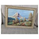(1) Paolo Balbi Mountain Landscape Oil Painting
