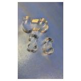 (3) Dog Bone Shaped Metal Cookie Cutters
