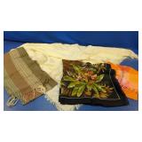 (4) Assorted Decorative Scarves and Shawls